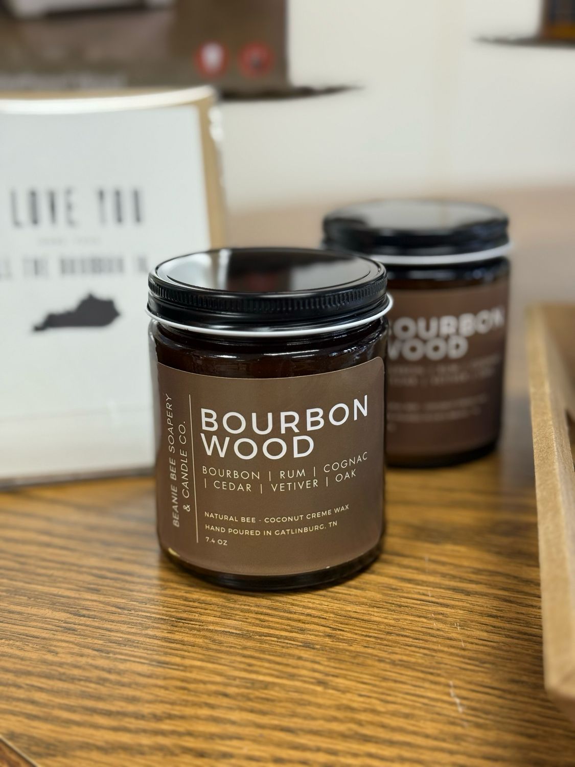 Bourbon wood Candle