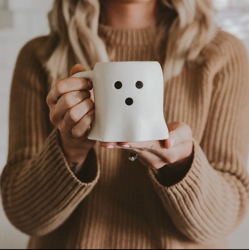 Stoneware Ghost Mug