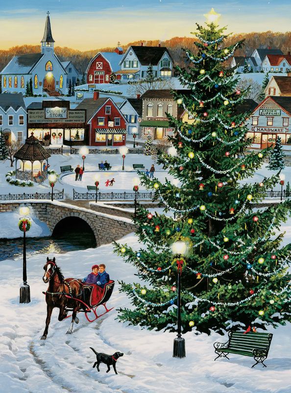 Village Tree 1000pc Puzzle