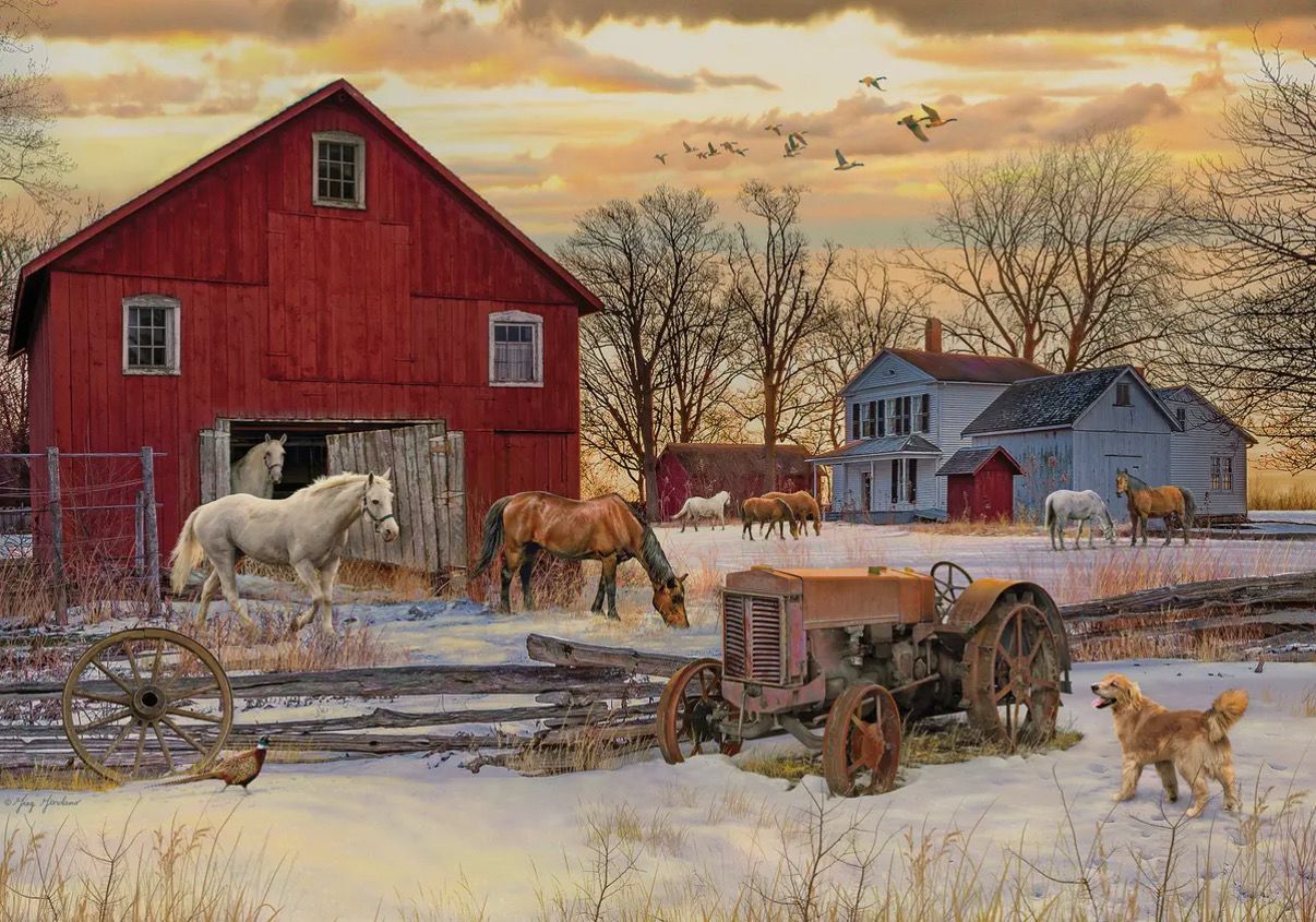 Winter On the Farm 1000pc Puzzle Winter On the Farm 1000pc Puzzle