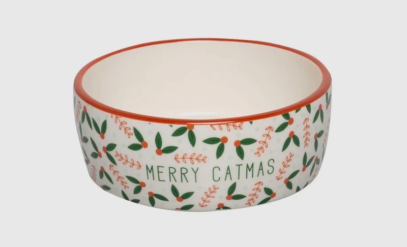 Merry Catmas, Cat Holiday and Christmas Feeding Bowl