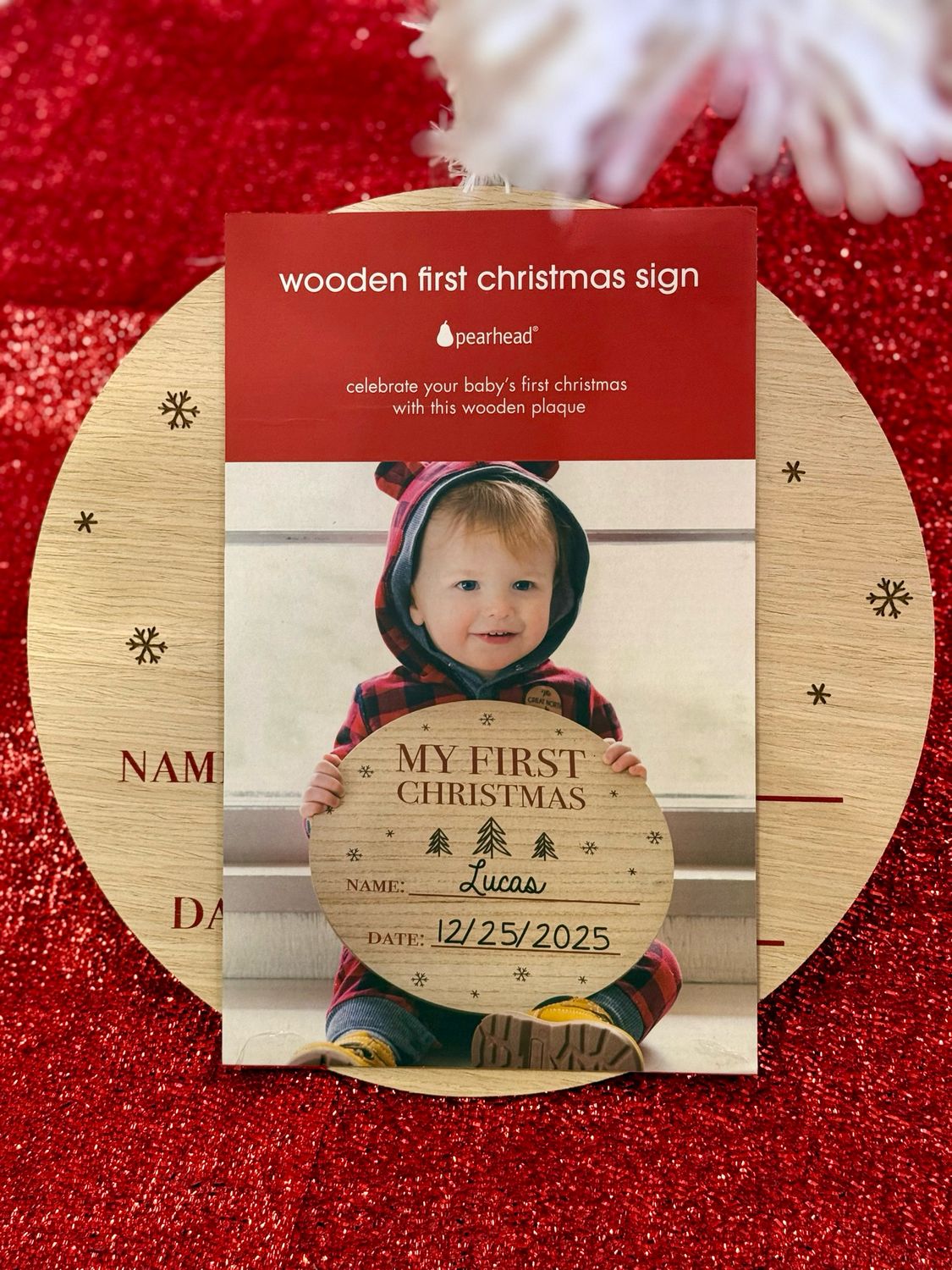 First Christmas Wooden Holiday Fill in Photo Prop Sign First Christmas Wooden Holiday Fill in Photo Prop Sign