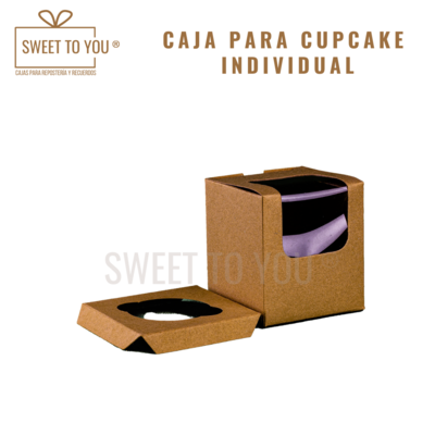 Caja Cupcake | Individual | Kraft | 9*9*10 cm