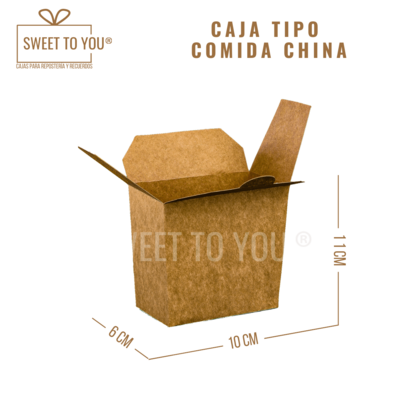 Caja Comida China | Kraft | 11*10*6 cm