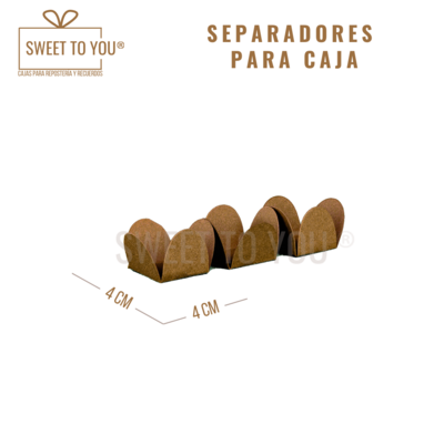 Separadores para Caja | Kraft| 4*4 cm