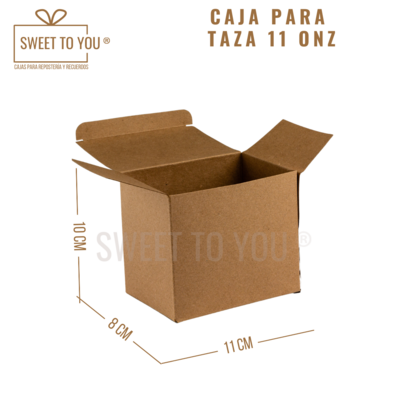 Caja para Taza | 11 Onz | Kraft | 10*11*8 cm
