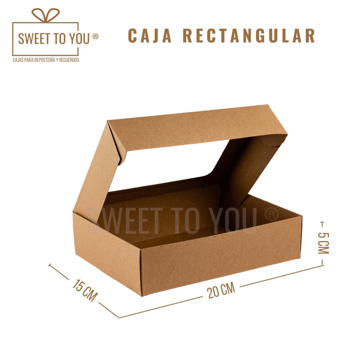 Caja Rectangular | Kraft | 20*15*5 cm