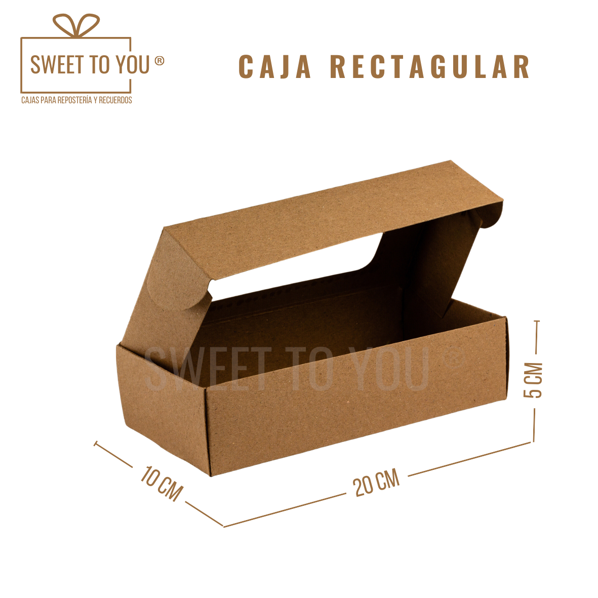 Caja Rectangular | Kraft | 20*10*5 cm