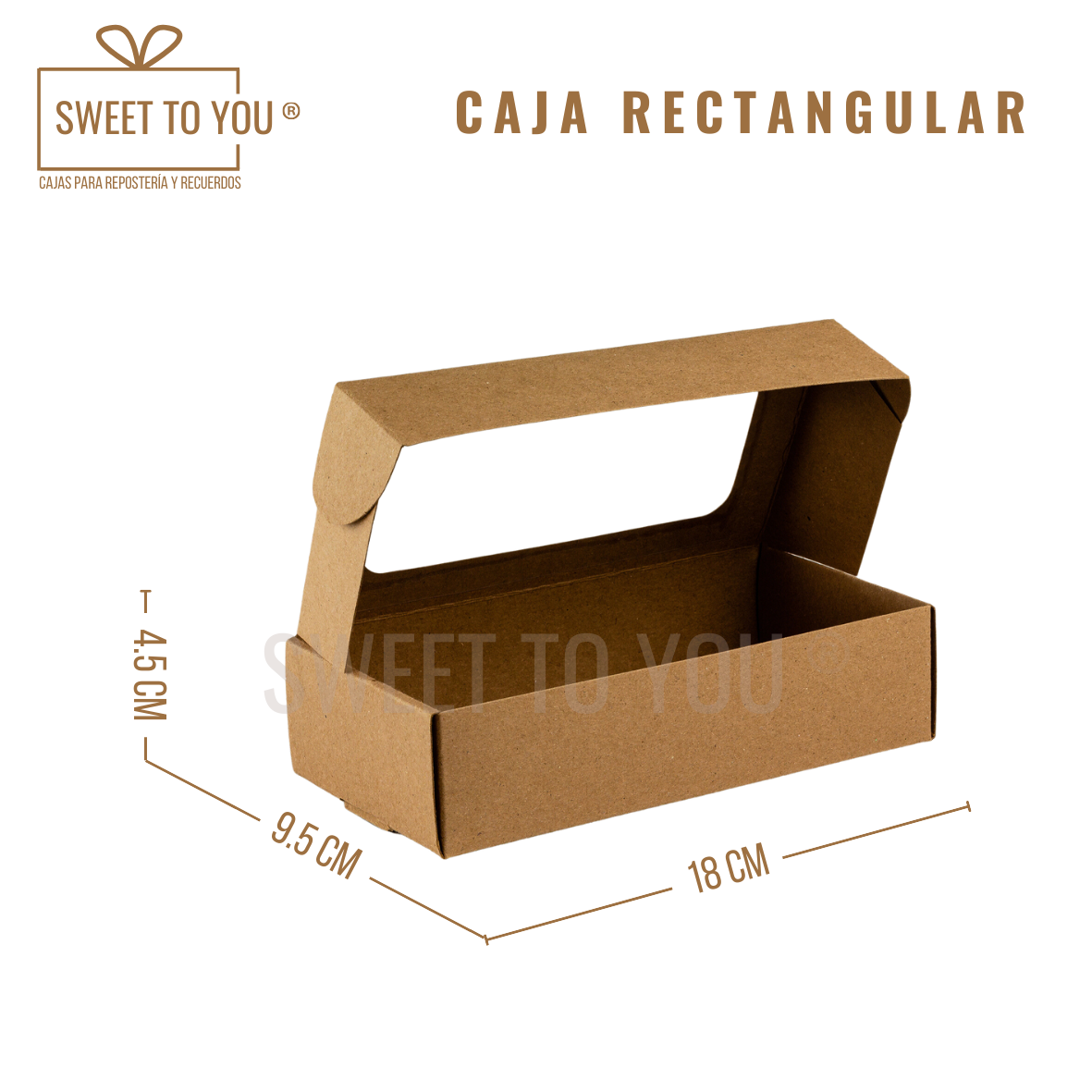 Caja Rectangular | Kraft | 18*9.5*4.5