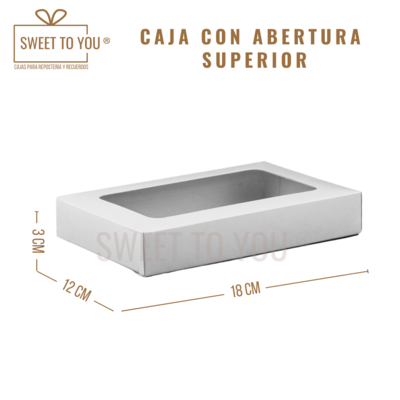 Caja Abertura Superior | Blanca | 18*12*3 cm