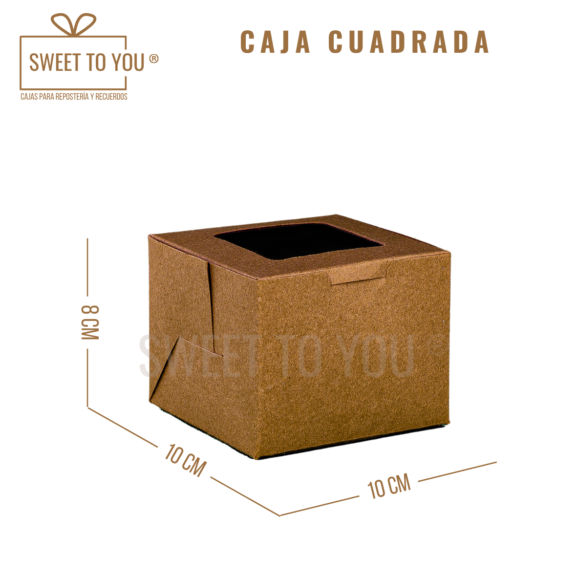 Caja Cuadrada | Kraft | 10*10*8 cm