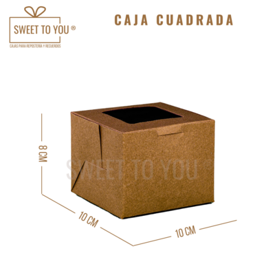 Caja Cuadrada CH | Kraft | 10*10*8 cm