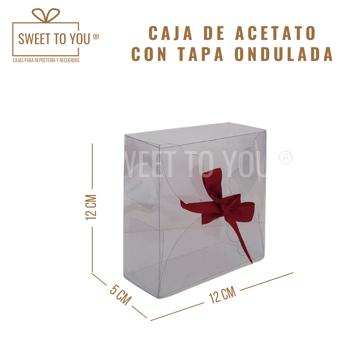 Caja Tapa Ondulada | Acetato | 12*12*5 cm