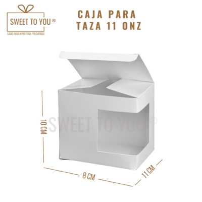 Caja para Taza | Con Visor | 11 Onz | Blanca | 10*11*8 cm