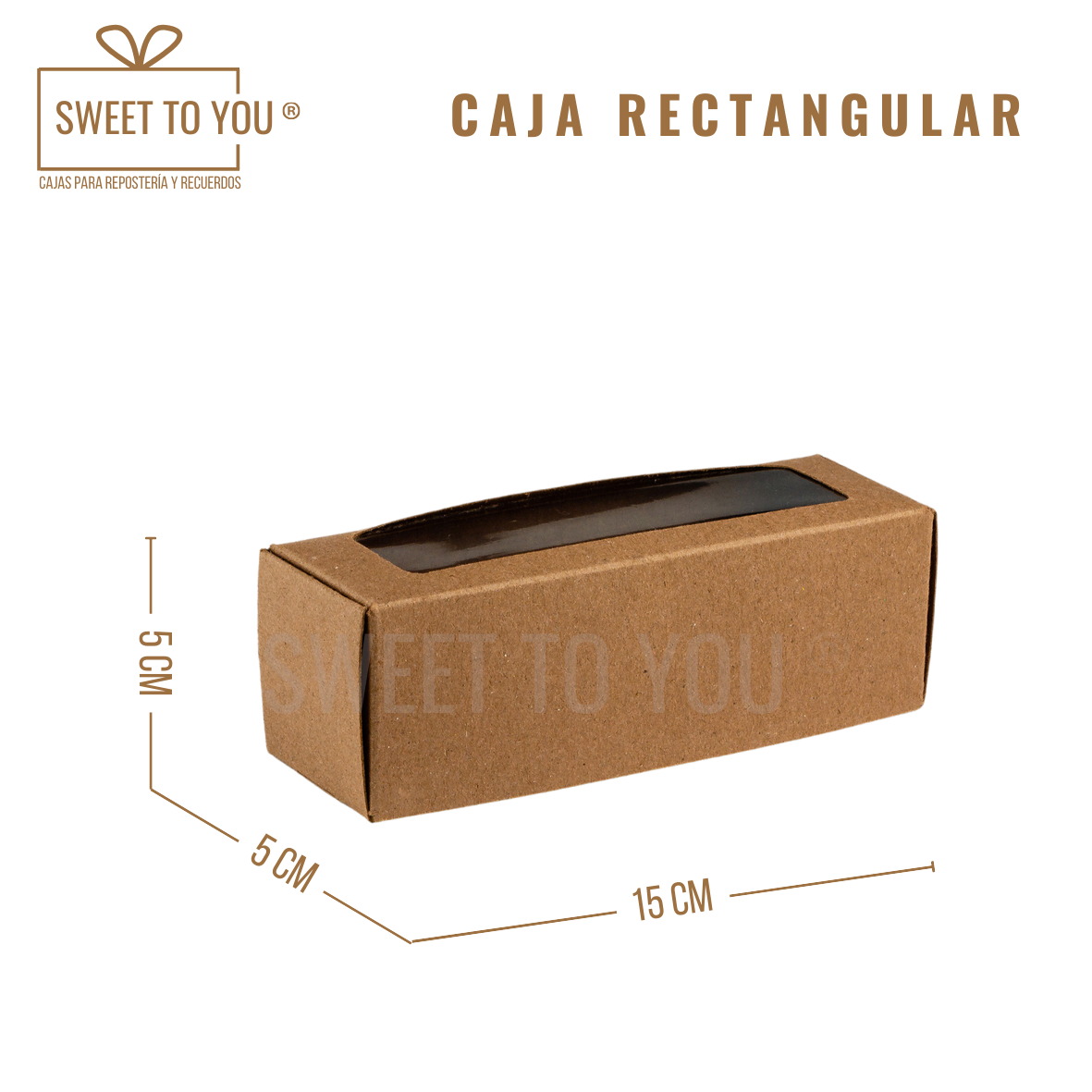 Caja Rectangular | Kraft | 15*5*5 cm
