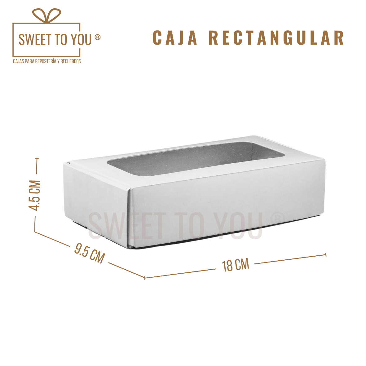 Caja Rectangular | Blanca | 18*9.5*4.5