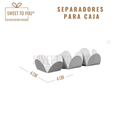 Separadores para Caja | Blanca| 4*4 cm