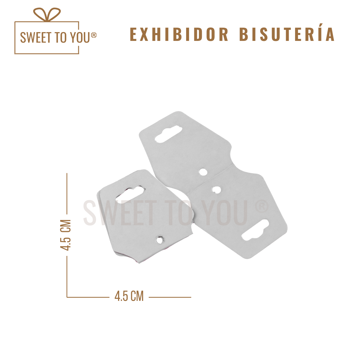 Paq. 25 Exhibidor Para Bistuter�a | Joyeria | B | 4*5 cm