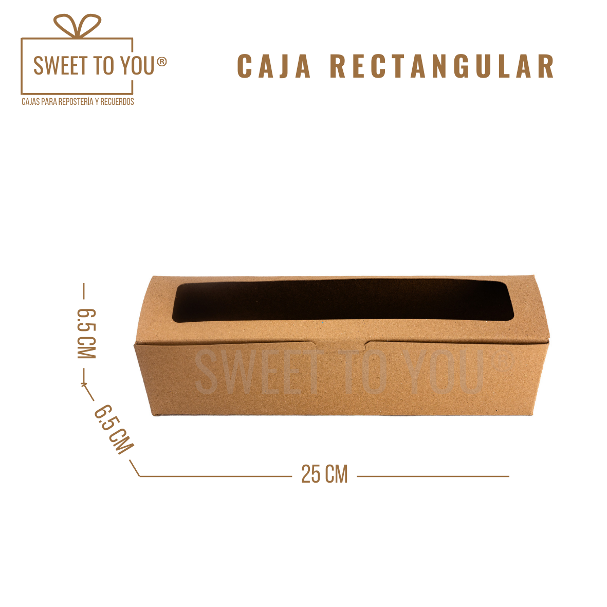 Caja Rectangular | Kraft | 25*6.5*6.5 cm