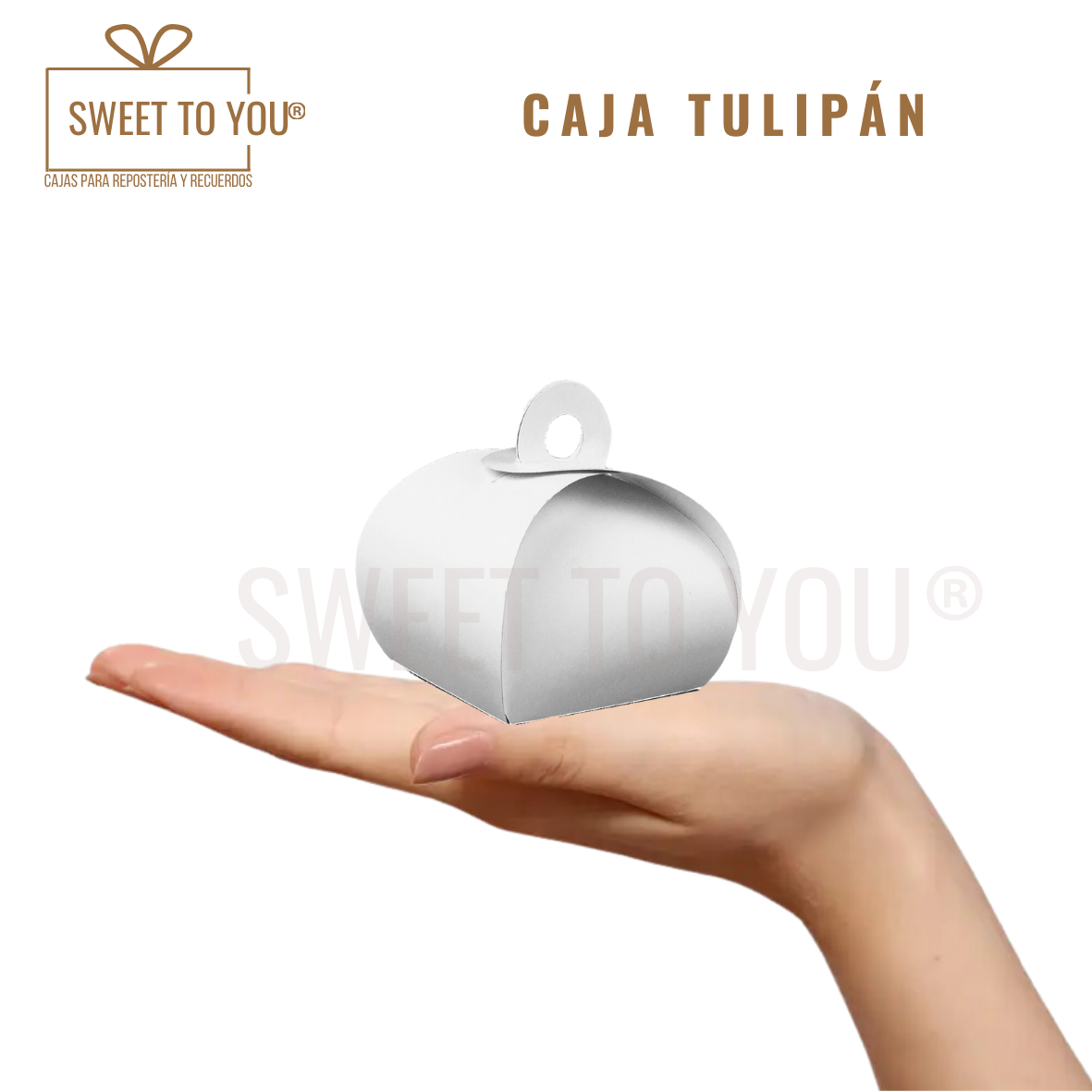 Caja Tulipán | Blanca | 7*7 cm