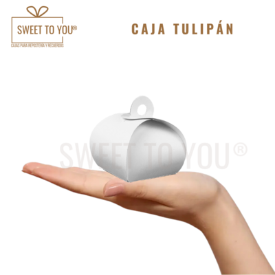 Caja Tulipán | M | Blanca | 7*7 cm