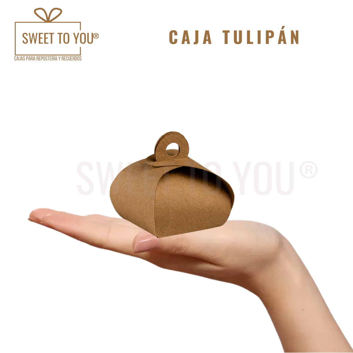 Caja Tulipán | Kraft | 7*7 cm