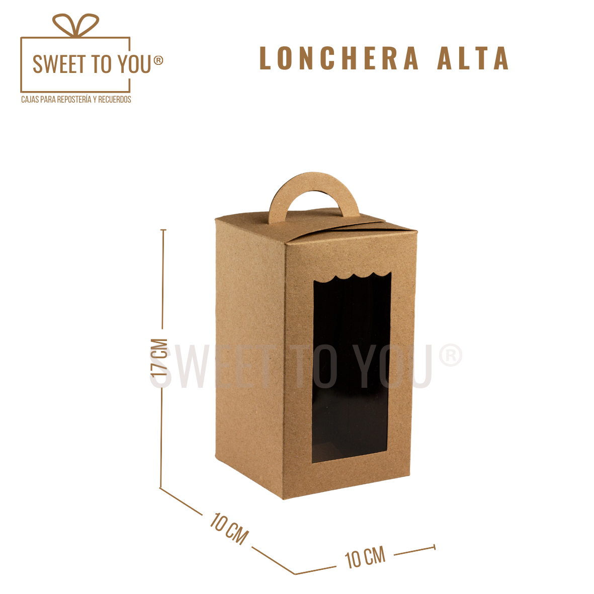 Lonchera Alta | Kraft | 17*10*10 cm