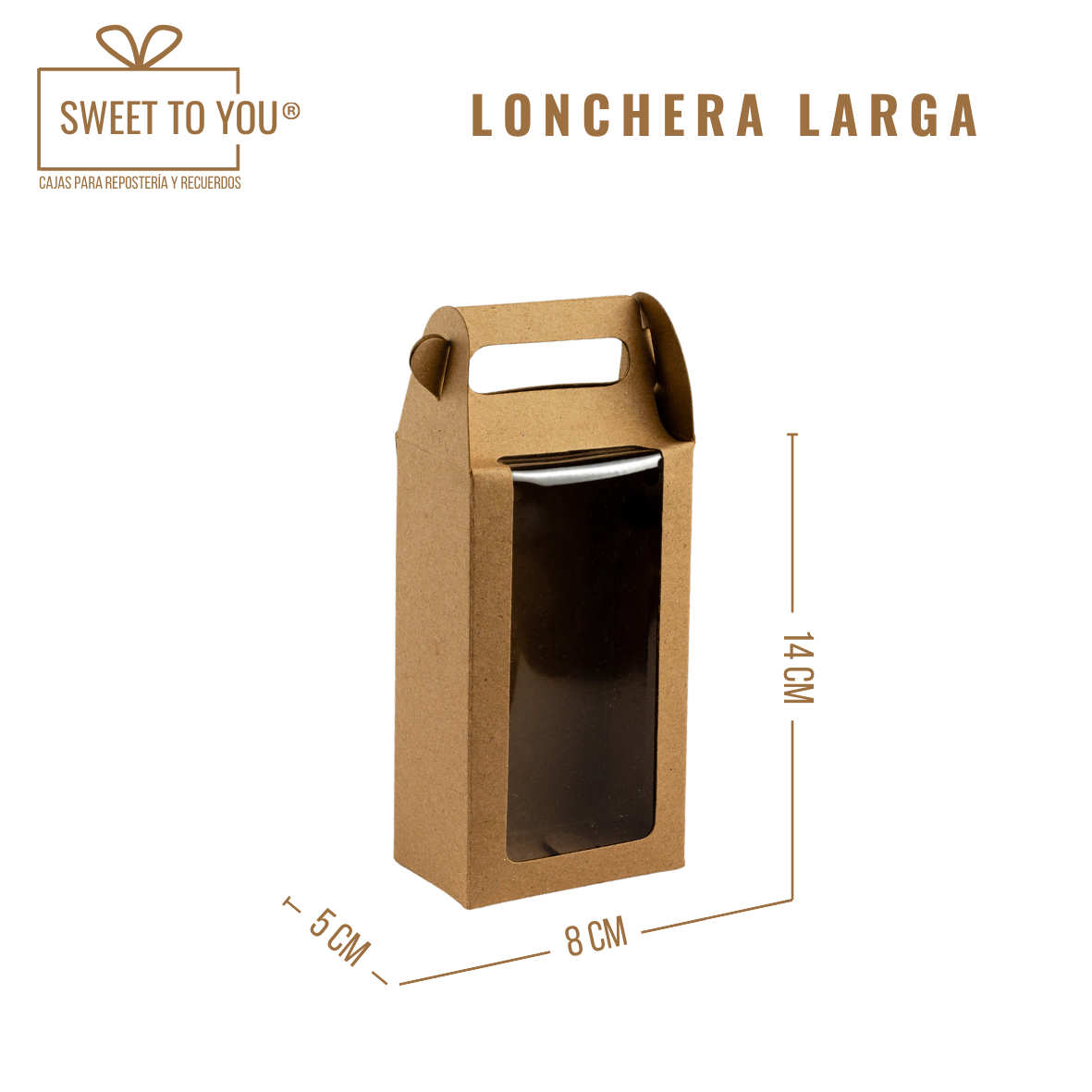 Lonchera Larga | Kraft | 14*8*5 cm