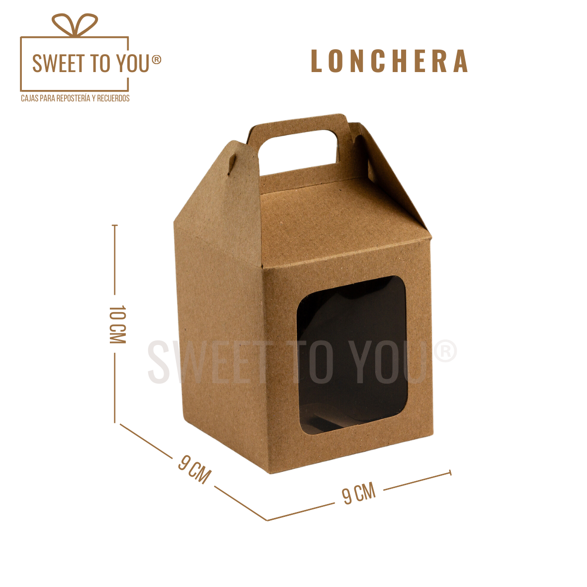 Lonchera | Kraft | 10*9*9 cm