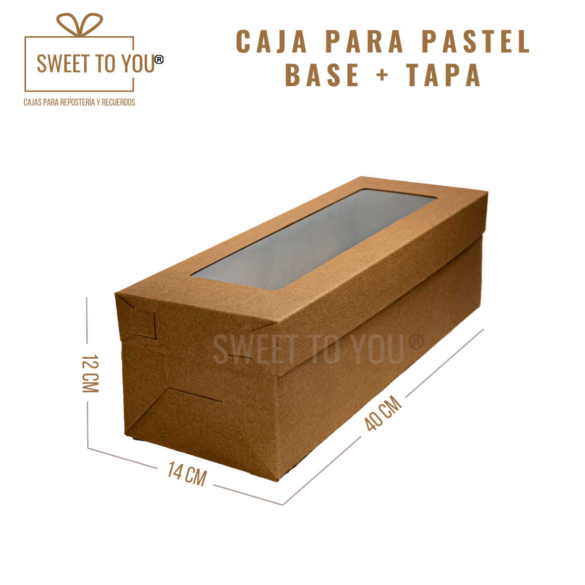 Caja Pastel | Kraft | 40*14*12 cm