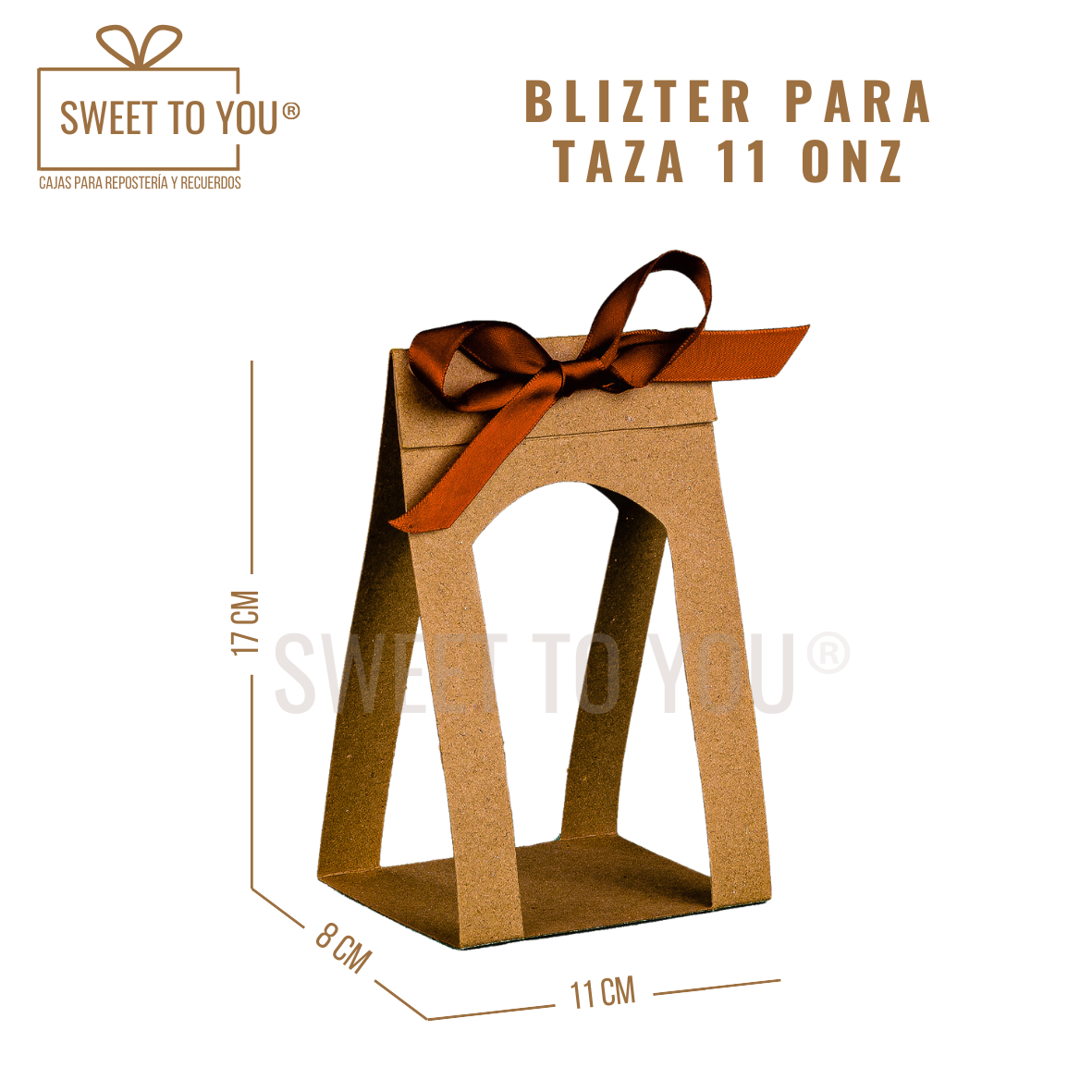 Blizter Taza | 11 onz | Kraft | 17*11*8 cm