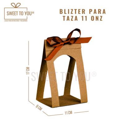 Blizter para Taza | 11 onz | Kraft | 17*11*8 cm