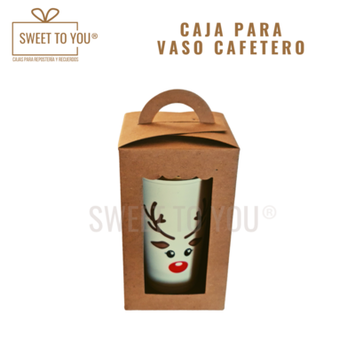 Caja para Vaso Cafetero | Kraft | 17*10*10 cm