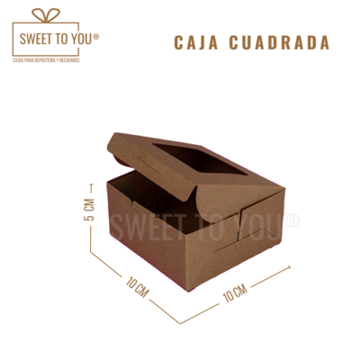 Caja Cuadrada CH | Kraft | 10*10*5 cm
