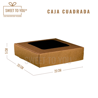 Caja Cuadrada G | Kraft | 20*20*5 cm
