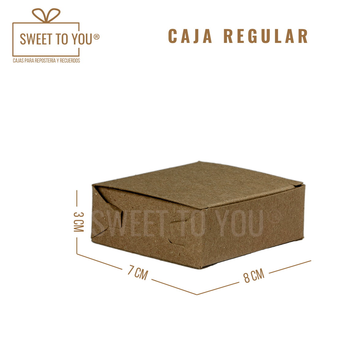 Caja Regular Lisa | Kraft | 8*7*3 cm