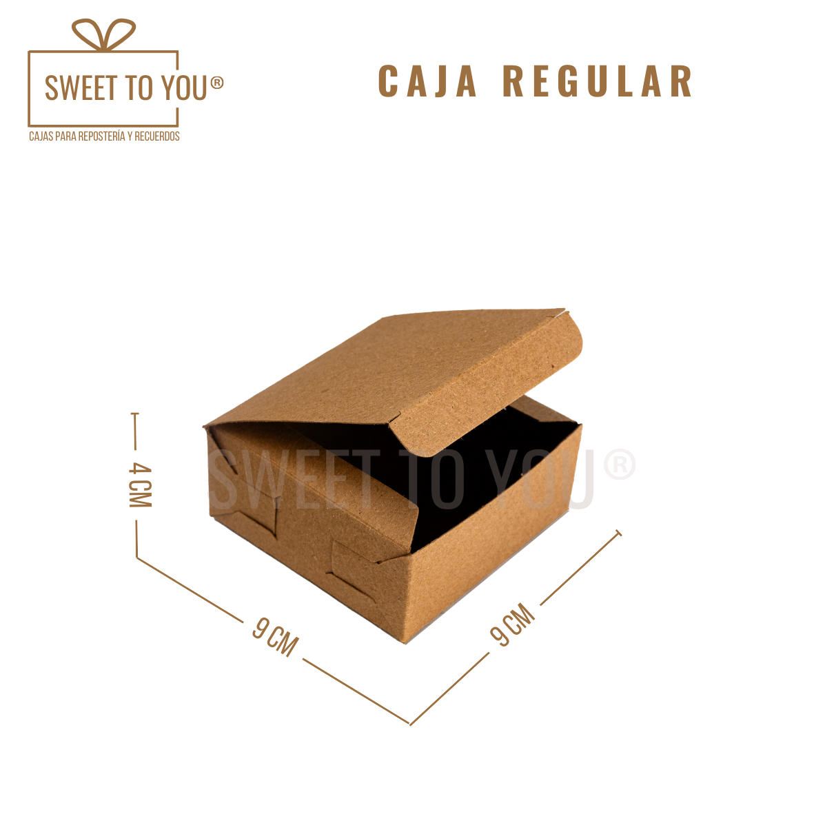 Caja Regular Lisa | Kraft | 9*9*4 cm