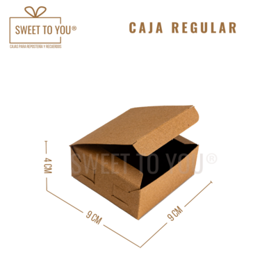 Caja Regular | Kraft | Sin Ventana | 9*9*4 cm