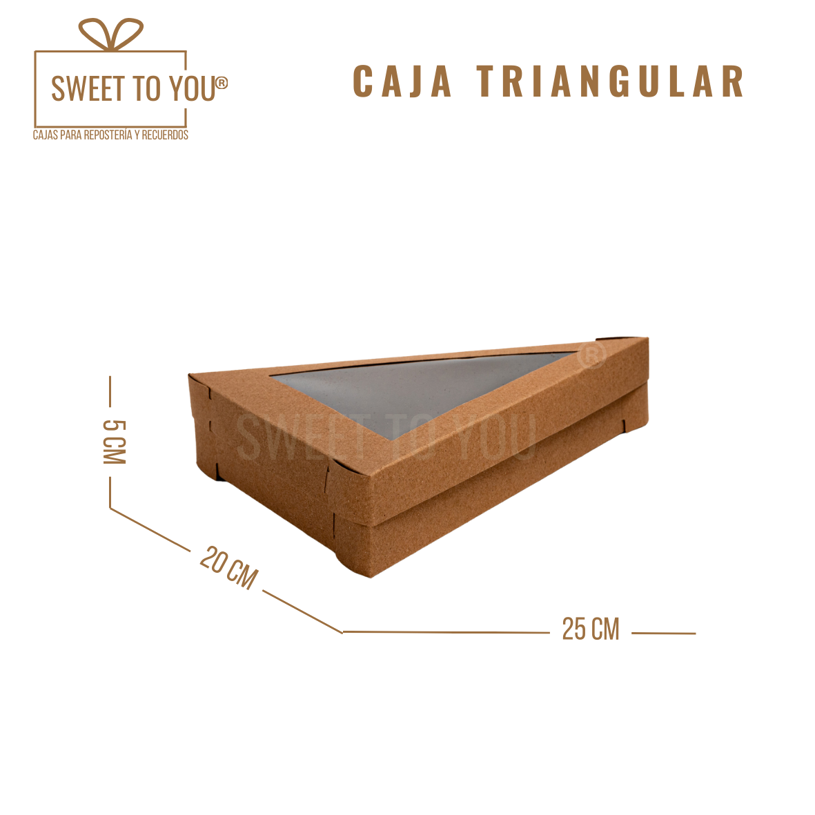 Caja Triangulo | Kraft | 25*20*5 cm