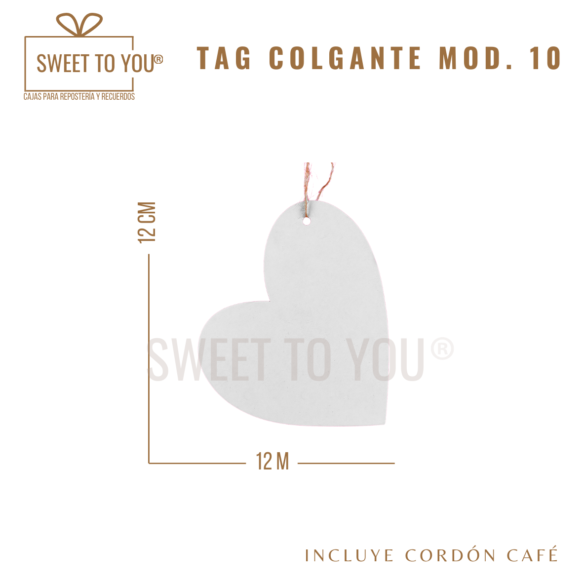 Paq. 25 Tag Colgante Mod #10 | B | 12*12 cm