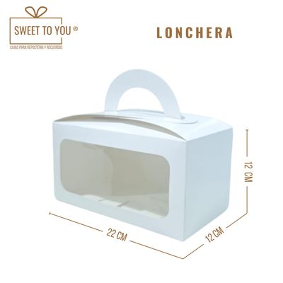 Lonchera Horizontal | Blanca | 12*22*12 cm