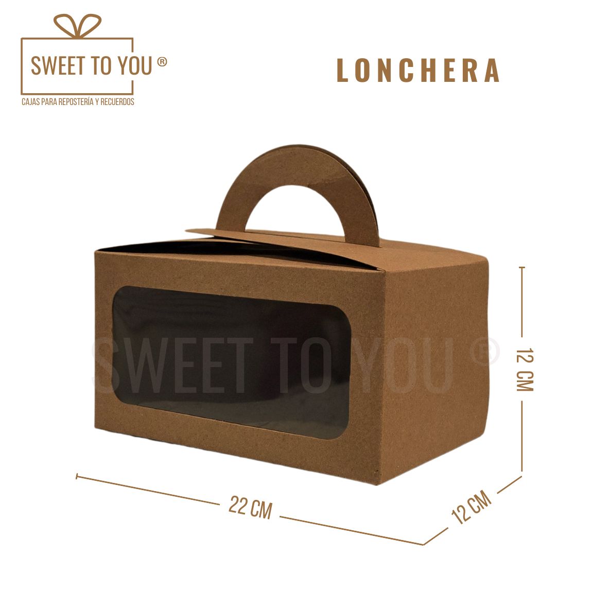 Lonchera Horizontal | Kraft | 12*22*12 cm