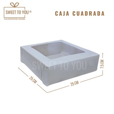 Caja Cuadrada | Blanca | 25*25*7.5 cm