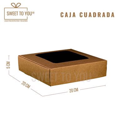 Caja Cuadrada | Kraft | 20*20*5 cm