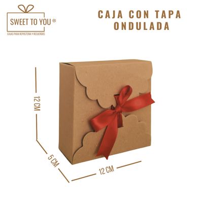 Caja Tapa Ondulada | Kraft | 12*12*5 cm