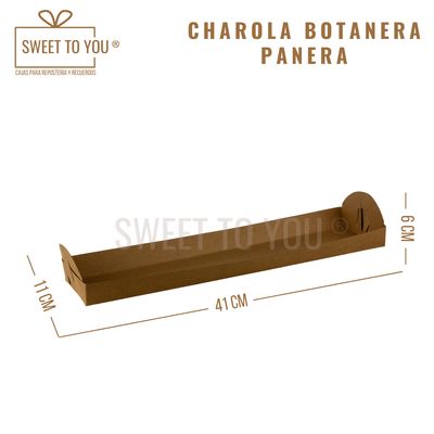 Charola Panera | Kraft | 41*11*6 cm