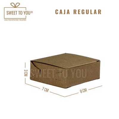 Caja Regular Lisa | Kraft | 8*7*3 cm