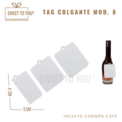 Paq. 50 Tag Colgante Mod #8 | B | 4*5 cm