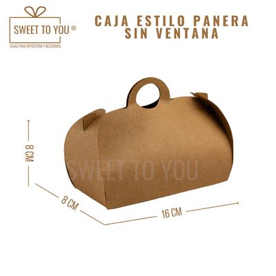 Caja Panera Lisa Kraft | 16*8*8 cm