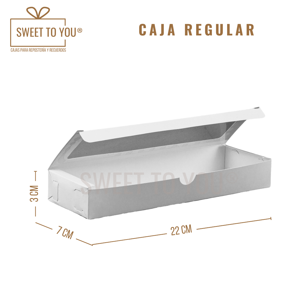 Caja Regular | Blanca | 22x7x3 cm